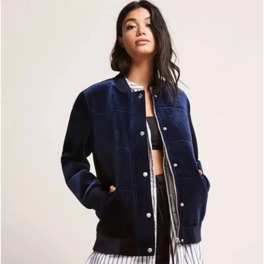 MEMBERS ONLY RETRO VELVET QUILTED BOMBER JACKET - Picture 2 of 6